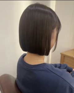 乾かすだけでまとまるボブ