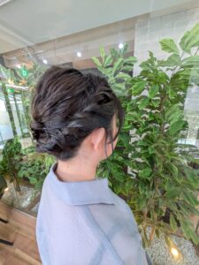 短めボブでもアップのアレンジ出来ます!