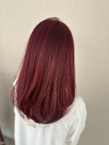 ブリーチなしで叶うレッドカラー