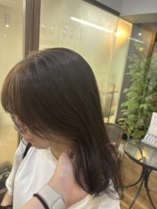 ブリーチなし！オリーブベージュカラー！